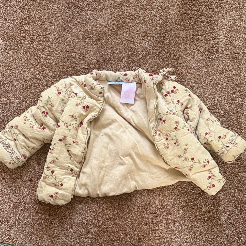 Charming Floral Kids Puffer Jacket